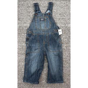 New Oshkosh B'gosh Baby Boys Kids Blue Jean Denim Overalls Size 18m